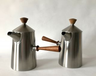 Vintage Old Hall Robert Welch Campden Coffee Set Rosewood Stainless Steel C1950s