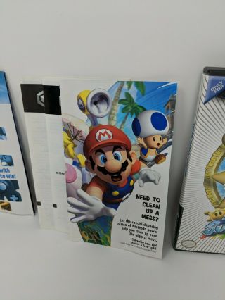 Mario Sunshine GameCube Not For Resale NFR Variant VTG Disc Case Inserts 5