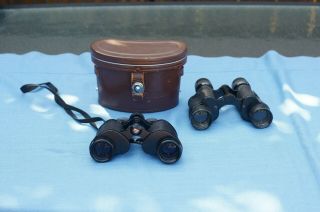 Vintage Nikon Nippon Kogaku Binoculars 8x30 8.  3 Wf,  Opthoscope 1948 Alpha 12x36