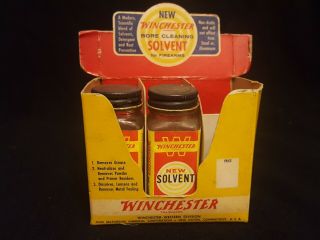 Vintage Winchester Store Display " Winchester Bore Cleaning Solvent W/ 2 Bottles