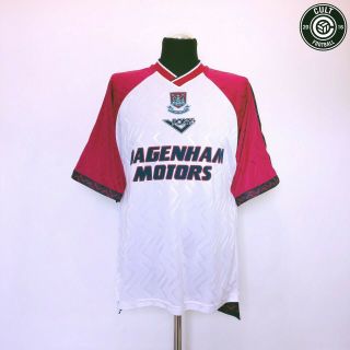 DICKS 3 West Ham United Pony Vintage Third 3rd Football Shirt (M) 1994/96 2