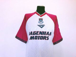 DICKS 3 West Ham United Pony Vintage Third 3rd Football Shirt (M) 1994/96 3