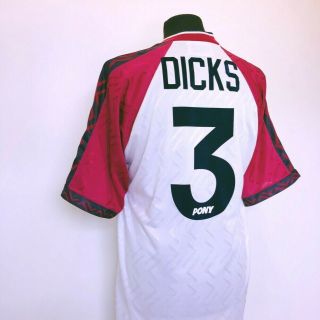 DICKS 3 West Ham United Pony Vintage Third 3rd Football Shirt (M) 1994/96 8