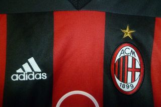AC Milan Adidas Vintage Football Shirt Home 2000/2001/2002 Soccer Jersey Size M 3