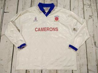 Hartlepool United 1997/98 Away Football Shirt Match Worn 7 Sleeve Patch Vintage