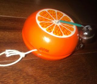 Yo Yo 1950s Florida Souvenir Orange With Bells Vintage Made In Japan