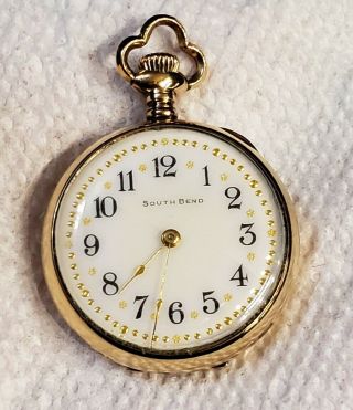 Fantastic Vintage South Bend Fancy Dial Pocket Watch