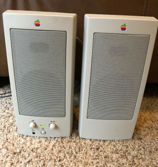 Vintage Apple Design Powered M6082 Computer Speakers