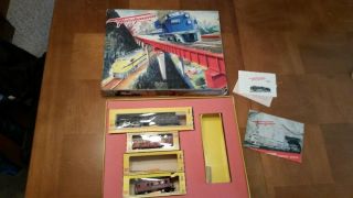 Fleischmann 1355/3 Train Boxed Set Ho Vintage Germany.  Engine And 2 Cars