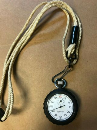 Vintage Us Government Marathon Stopwatch - 7 Jewels - Great