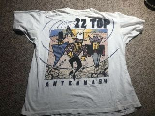 Vintage 1994 ZZ Top Antenna Tour Concert T Shirt XL cartoon Print 90s Rock TEE 3