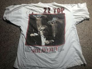 Vintage 1994 ZZ Top Antenna Tour Concert T Shirt XL cartoon Print 90s Rock TEE 5