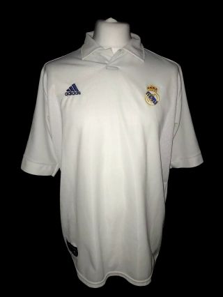 Real Madrid 2001 - 02 Home Vintage Centenary Football Shirt -
