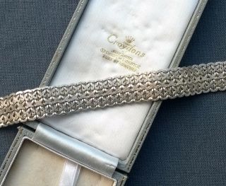 Vintage Silver Cuff Bracelet 7.  75 " Solid 925 Sterling
