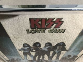 KISS VINTAGE LOVE GUN CARNIVAL MIRROR 1977 AUCOIN 12x12 3