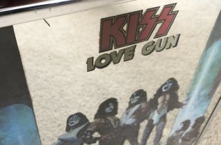 KISS VINTAGE LOVE GUN CARNIVAL MIRROR 1977 AUCOIN 12x12 4