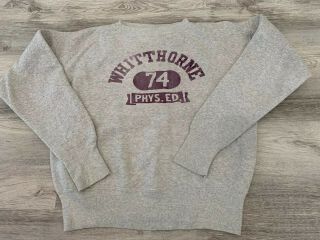 (pr) Whitthorne Phys Ed Sweatshirt 74 1974 Pe Vintage Columbia Tennessee