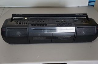 Vintage Sony Cfs - Dw30 Am/fm Radio Cd Cassette Mega Bass Boombox Ghetto Blaster