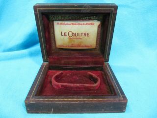 Vintage Le Coultre Felt Lined Wood Watch Display Box