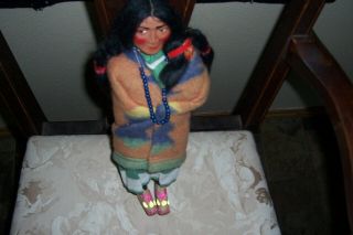 Vintage Skookum Native American Doll With Baby 12 Inches Tall 1940s