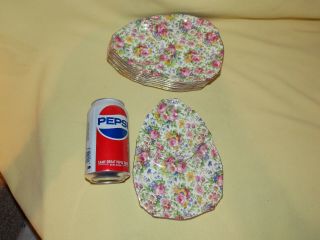Set Of 8 Vintage Royal Winton Chintz - Summertime Tennis Set Tray Only No Cups