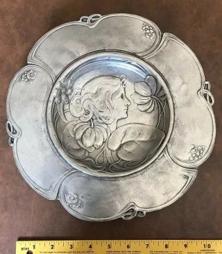 Lovely Vintage Antique? Art Nouveau Decorative Metal Plate