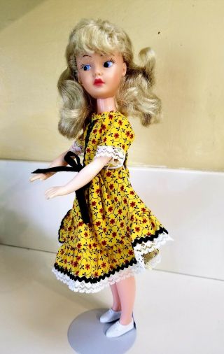 Vintage 1960 ' s Unique Calico Lassie Elly May Clampett Doll Tammy Clone 3