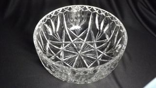 Vintage 10 " Waterford Lead Crystal Bowl Serving Salad Bowl Centerpiece