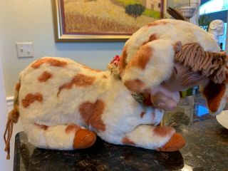 Vintage Rushton FARM Cow Rubber Face Plush RARE Stuffed Animal NO RESERVES ❤️❤️ 4