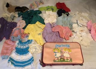 Vintage 1983 Cabbage Patch Kids Suitcase And Clothes