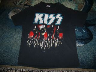 Vintage Kiss 1989 Live Tour Smashes Thrashes & Hits Concert Shirt Sz Xl