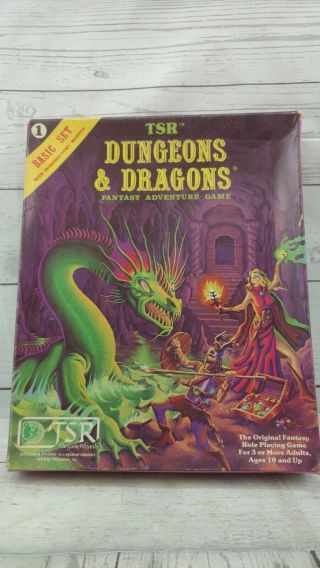 Vintage Dungeons & Dragons Basic Box Set 1011 Bx Tsr 1980