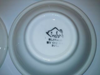Vintage 4 Buffalo China 905A US Navy desert Bowls W/anchor 5