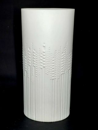 Vtg 8 " Wirkkala Rosenthal Studio Line Vase Modernist Matte White Porcelain Rare