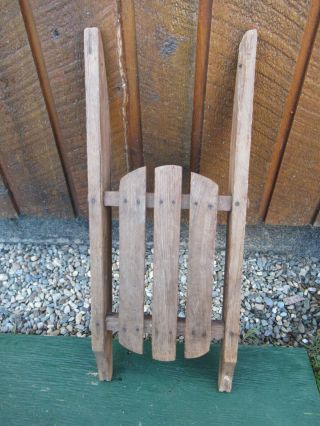 Vintage Wooden Snow Sled Great For Hang For Decor 25 " Long X 10 " Wide