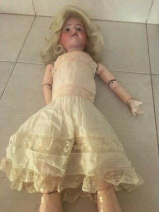 Antique French Doll SFBJ 60 PARIS 1,  Jumeau 19” Body & dress 6