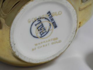 Rare Vintage Cute Hall China Golden Glo Teapot 22k Gold USA 7