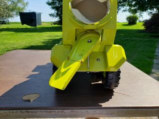 Vintage Mighty Tonka Ready Mixer Cement Truck Lime Green Metal Pressed steel 6