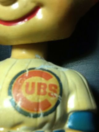Vintage 1960s Chicago Cubs Boy Square Base Bobbing Head Nodder Bobblehead RARE 3