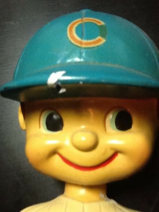 Vintage 1960s Chicago Cubs Boy Square Base Bobbing Head Nodder Bobblehead RARE 4