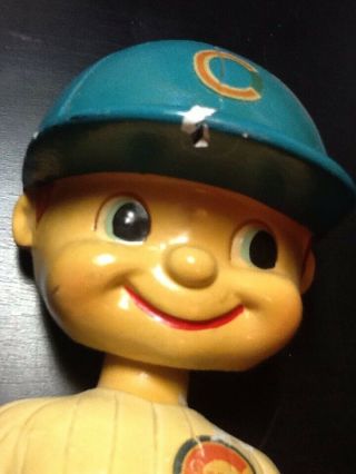 Vintage 1960s Chicago Cubs Boy Square Base Bobbing Head Nodder Bobblehead RARE 8