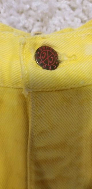 Vintage Cross Colours Rare Yellow Baggy Shorts Fit Size 34 7