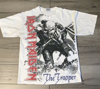Iron Maiden Vintage The Trooper Shirt Rare 2 Sides Medium