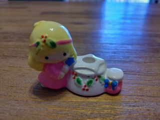 Vintage Sanrio Little Twin Stars Miniature Candle Holder Ceramic Christmas Rare