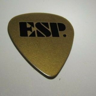 Vintage Metallica Very Rare ESP Gold Kirk Hammett SIGNATURE Guitar Pick GPB24 2