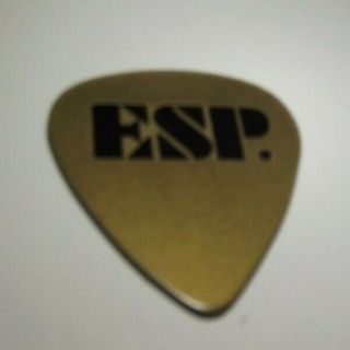Vintage Metallica Very Rare ESP Gold Kirk Hammett SIGNATURE Guitar Pick GPB24 6