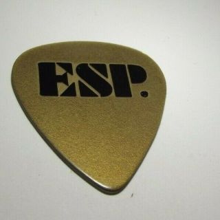 Vintage Metallica Very Rare ESP Gold Kirk Hammett SIGNATURE Guitar Pick GPB24 7