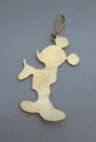 VTG Mickey Mouse Pendant 14k Yellow Gold Signed 