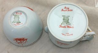 VIntage Copeland Spode Trade Winds Gilded Bone China Coffee Pot Cream Sugar Bowl 5