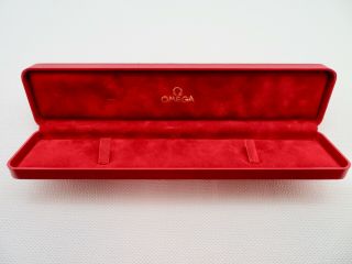 Vintage Red Omega Watch Box Fits Mens And Womens Wristwatches